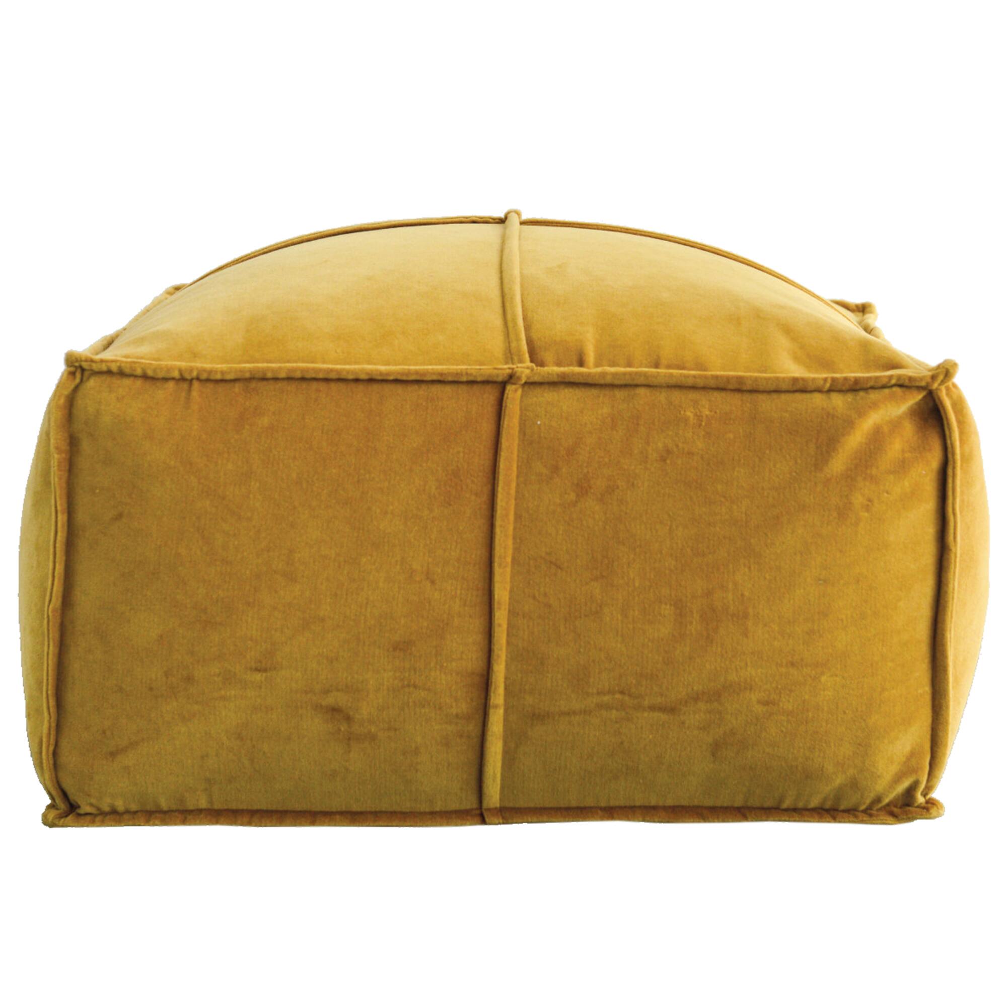 Hello Honey® 24" Square Cotton Velvet Pouf